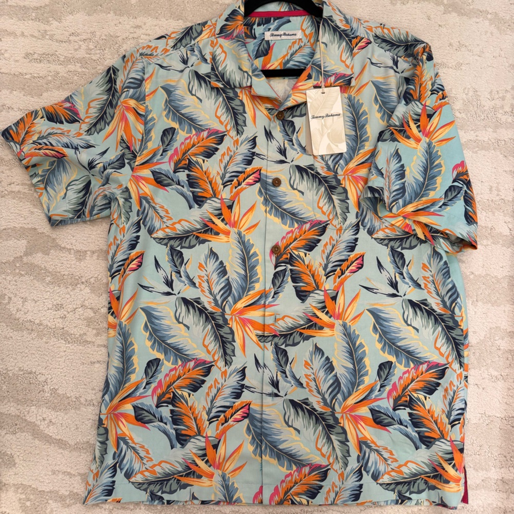 Brand new tags on Tommy Bahama Island zone shirt